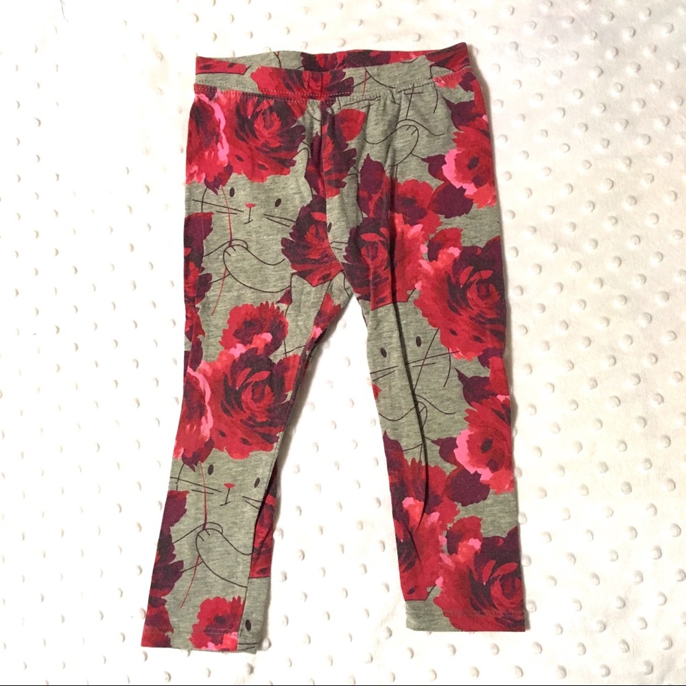 Kitty and roses pants